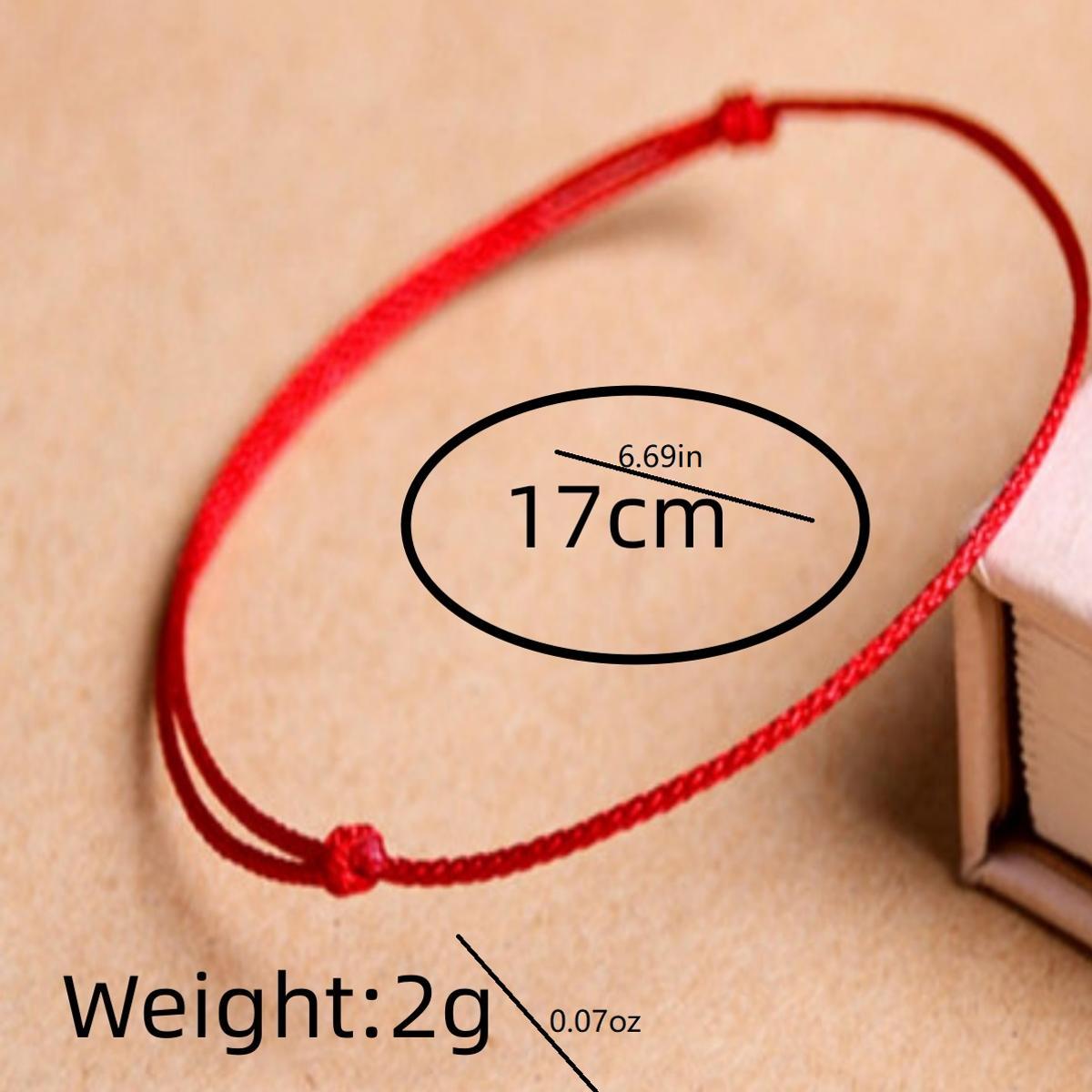 Women's Red Thread Bracelet Adjustable Knot April Birthstone Jewelry