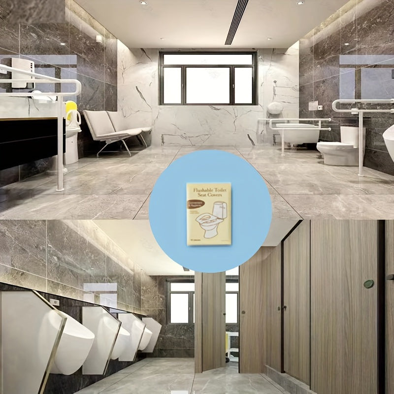 10/50 dona foydalanish uchun mo'ljallangan hojatxona stul qoplamalari, yuviladigan, sayohat uchun mo'ljallangan