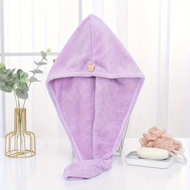 Absorbent Geometric Design Hair Towel Wrap for Home and Travel