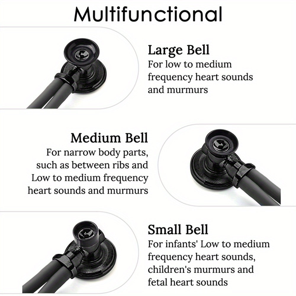 Dual-Head Medical Stethoscope for Doctors with Premium Sound Quality and Multiple Bell Sizes