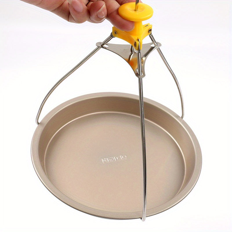 1 dona issiqqa chidamli zanglamas po'latdan yasalgan issiq plastinka qisqichi - sirpanmaydigan uchburchak dizayni, rang-barang tutqichlar, oshxona uchun mustahkam idish ushlagich, ovqat tayyorlash asboblari, idish qisqichi