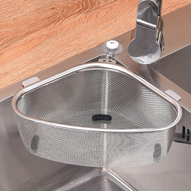 Stainless Steel Sink Basket with Strainers Kitchen Drain Shelf Sink Storage Holder
