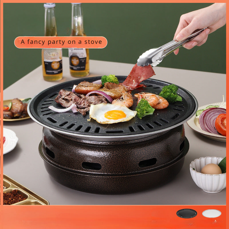 Ochiq havoda foydalanish uchun portativ zanglamaydigan po'latdan yasalgan ko'mir grill.