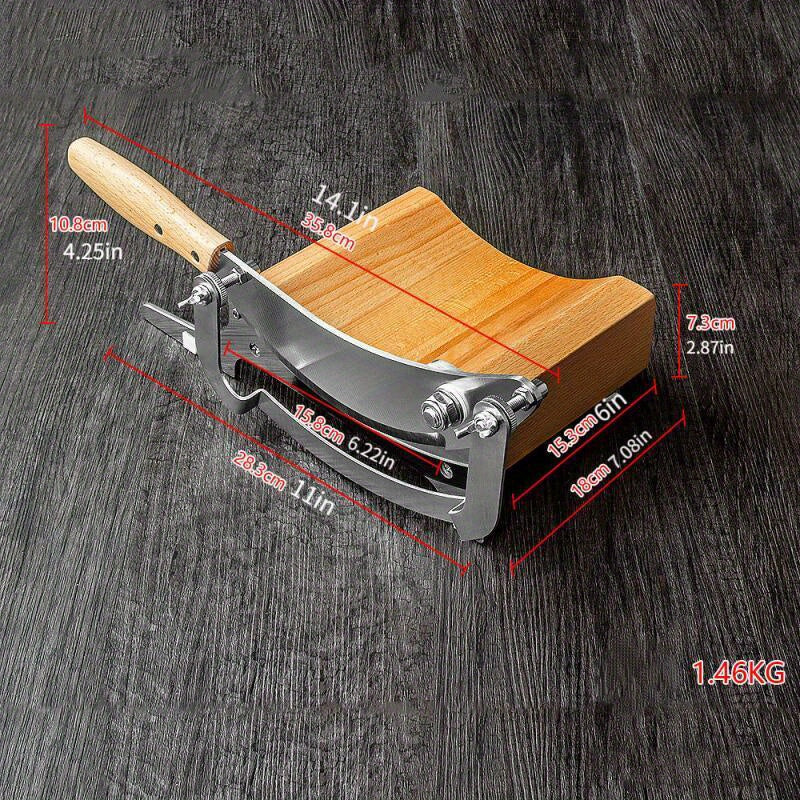 Stainless Steel Mandoline Slicer with Curved Blade for Herbs Meat and Hay