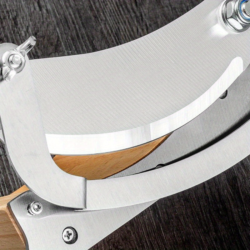 Stainless Steel Mandoline Slicer with Curved Blade for Herbs Meat and Hay