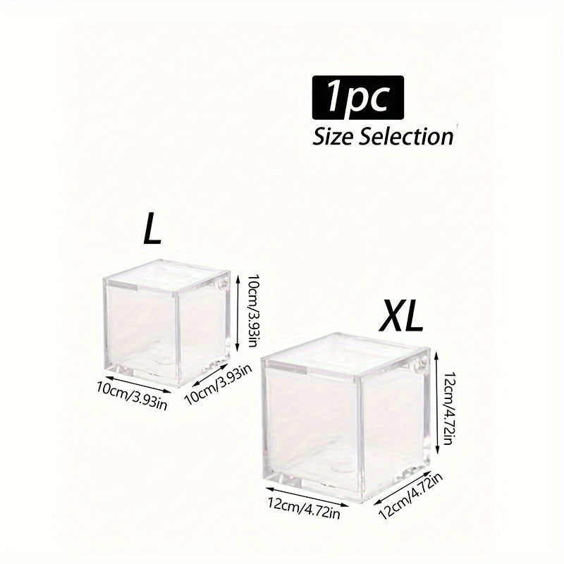 Acrylic Coffee Pod Storage Box with Flip Lid Transparent Capsule Organizer