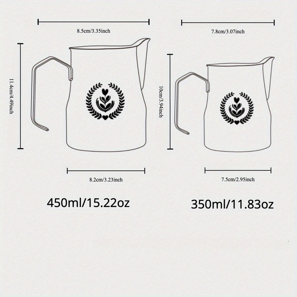 Stainless Steel Milk Frothing Pitcher 12oz 350ml for Latte Art
