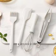 Silicone Kitchen Utensils Set Non-Stick Mini Cooking Tools with Spatula and Whisk