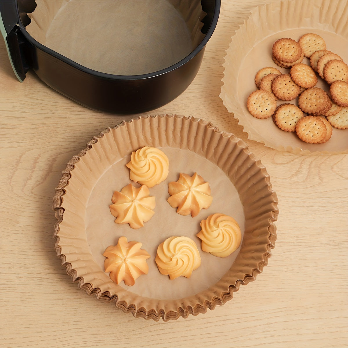 Pack of 50 Non-Stick Silicone Air Fryer Liners for Safe Cooking