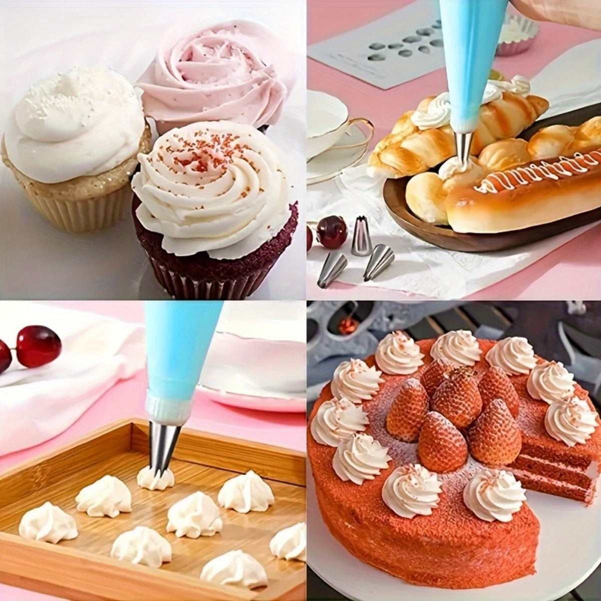 38 Stainless Steel Icing Piping Tips Set with Storage Box for Cake Decorating