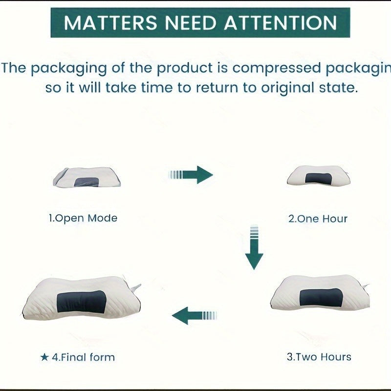 Knitted Neck Support Pillow for Sleep Massage Moisture Absorption Breathable Bedroom Living Room Decor