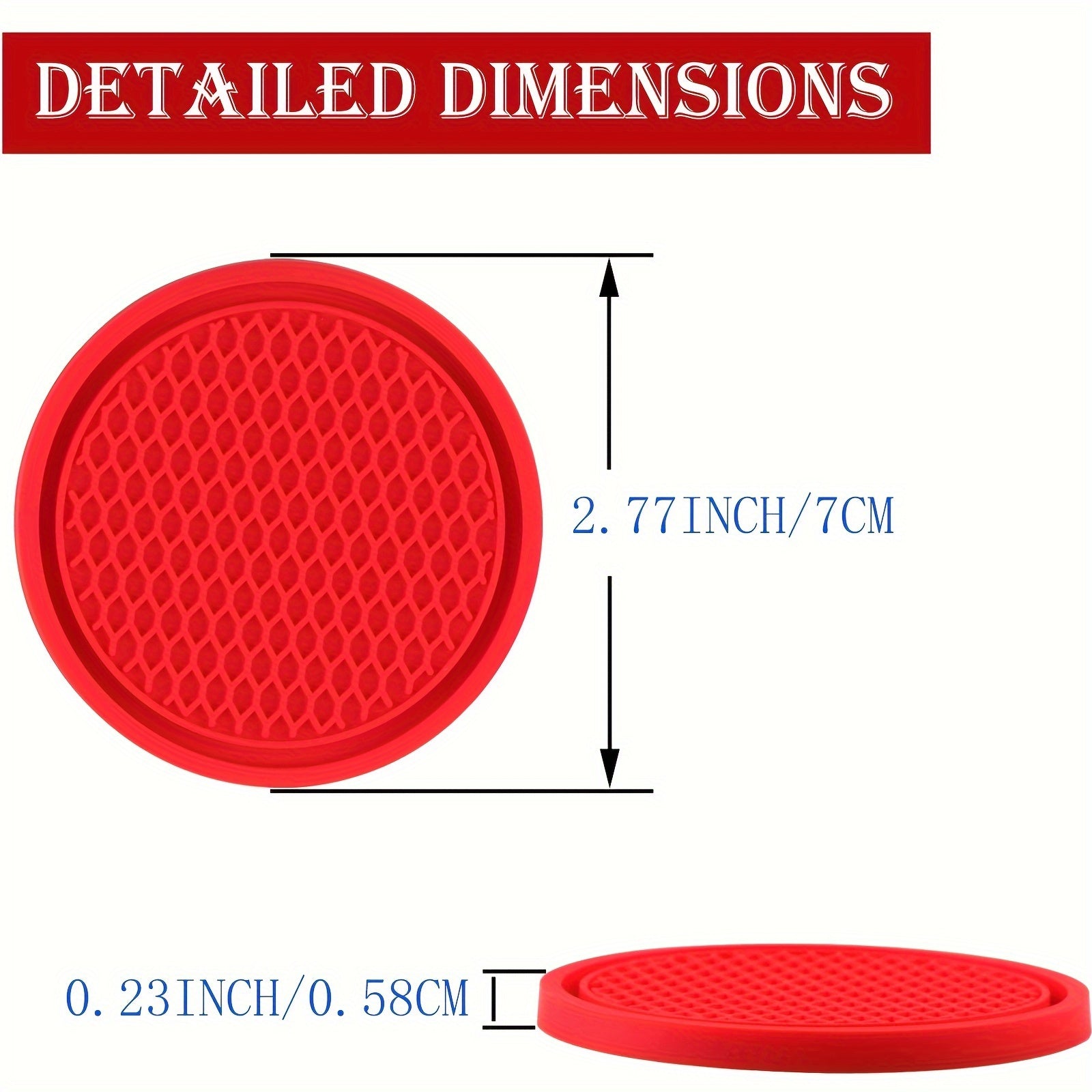 Universal non-slip avtomobil stakan qopqog'i qizil ichki avtomobil aksessuarlari