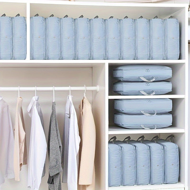 Rectangle Storage Bags with Zipper Closure for Clothes and Linens Space-Saving Organizer