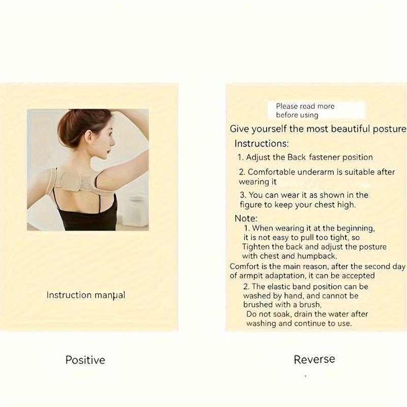 Adult Unisex Adjustable Posture Corrector Belt Back Support Brace Easy to Wash