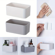 Wall Organizer for Cosmetics and Remote Controls with Durable Plastic Bins