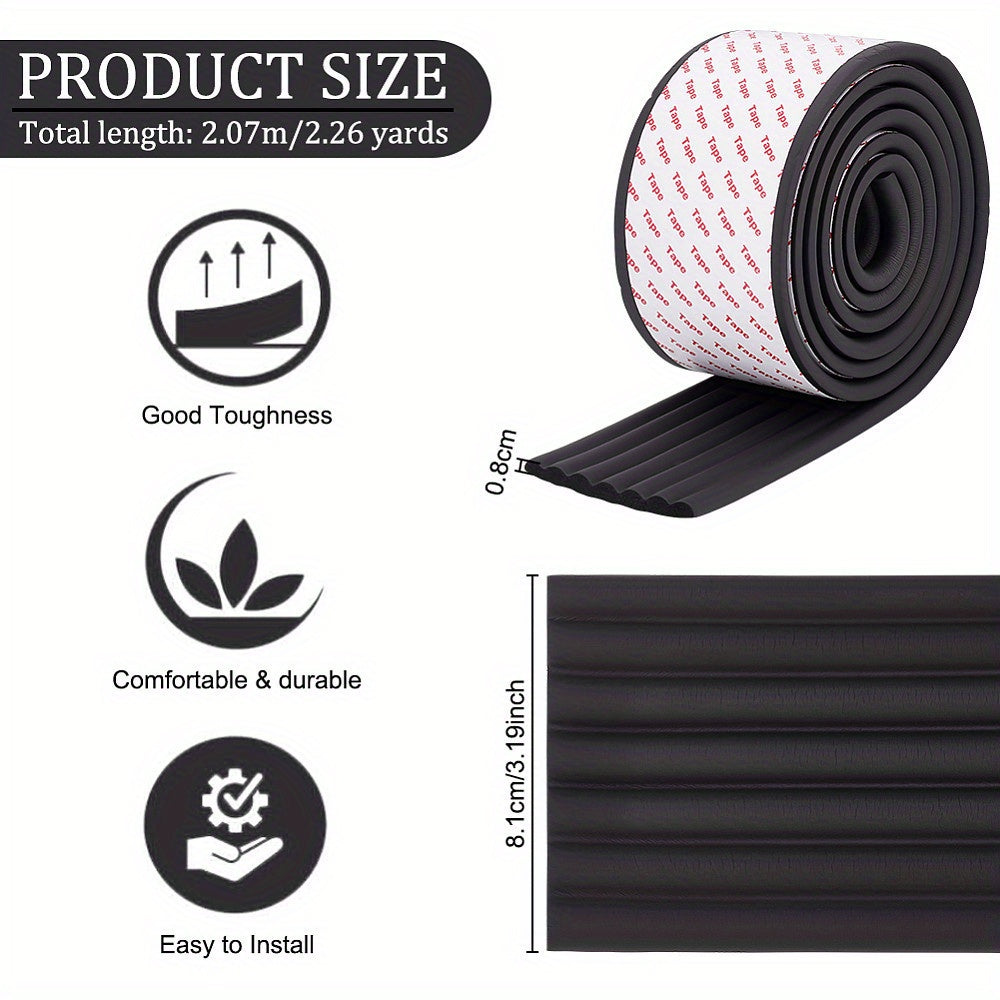 2.3 Yards Black Adhesive Cover for Bunk Bed Ladder Steps 81mm Wide