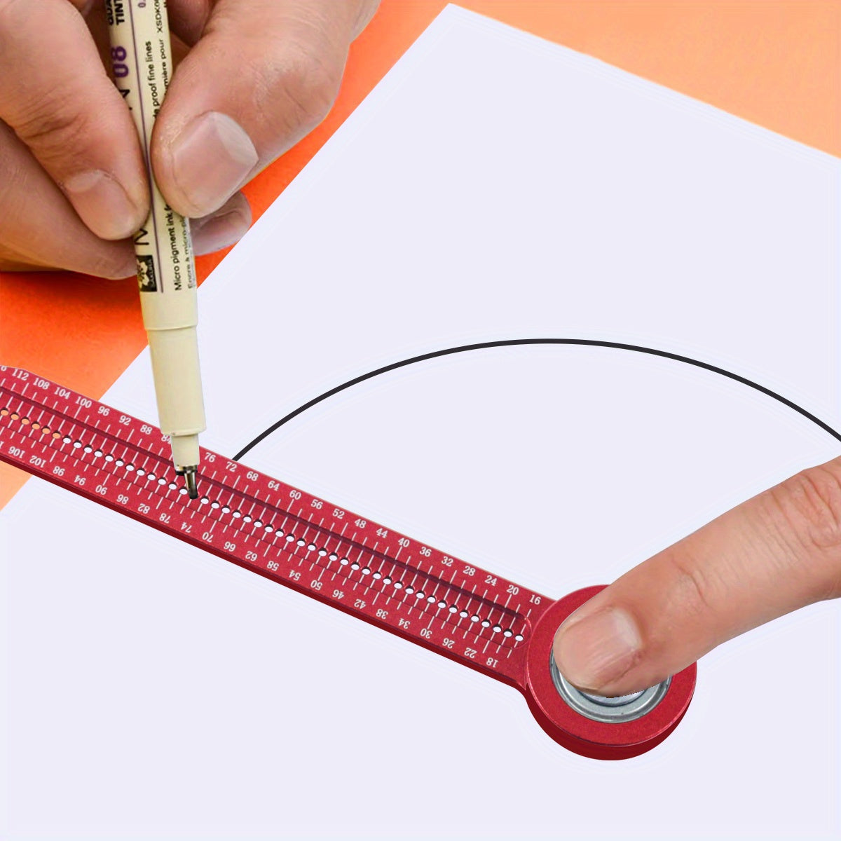 Aluminum Woodworking Scribe Gauge with Pocket Clip Circular Drawing Tool