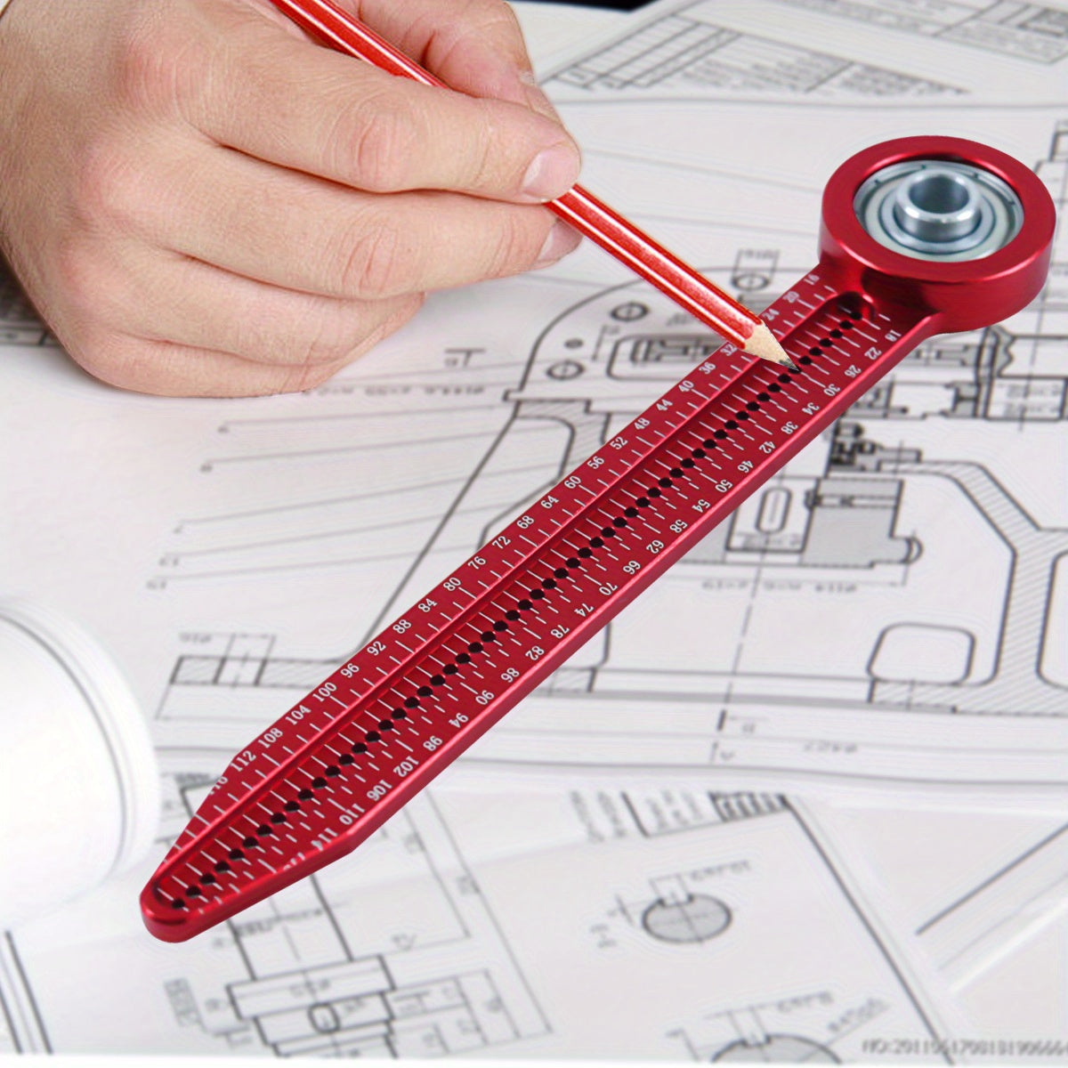 Aluminum Woodworking Scribe Gauge with Pocket Clip Circular Drawing Tool