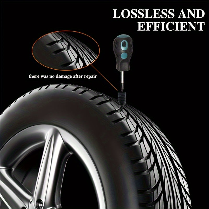 10Pcs Tubeless Tire Repair Kit Iron Nail Set for Cars Motorcycles Scooters