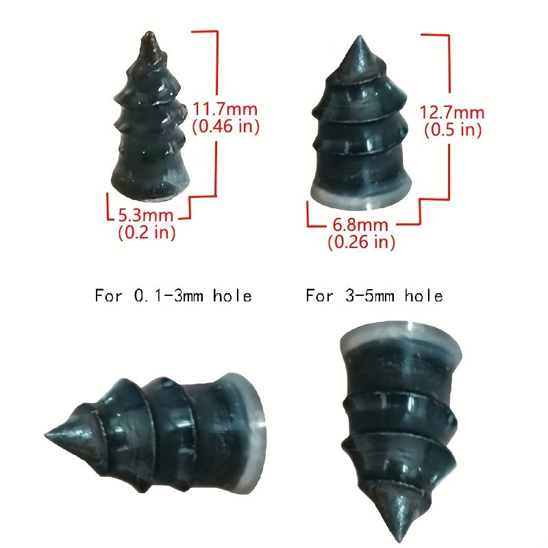 10Pcs Tubeless Tire Repair Kit Iron Nail Set for Cars Motorcycles Scooters