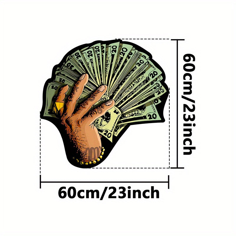 Элегантный пушистый ковер с абстрактным дизайном в виде долларовых купюр - 100 см/39 дюймов - Идеально подходит для любой комнаты, спальни, гостиной или гардеробной - Рекомендуется ручная стирка - Изготовлен из высококачественного полиэстера