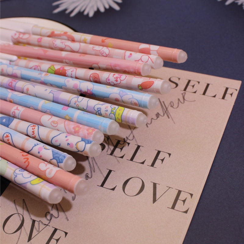 12 шт. стираемых гелевых ручек 0,5 мм черных и синих для исправления ошибок