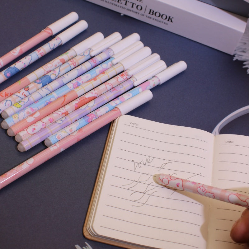 12pcs Erasable Gel Pens 0.5mm Black and Blue for Writing Mistakes