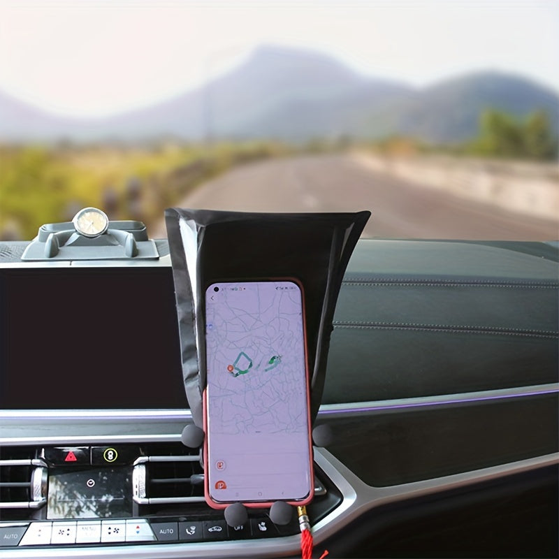 Bukiladigan Naylon Avtomobil Telefon uchun Havoga O‘rnatish, Quyoshdan Himoyalovchi, Navigatsiya, Plug-Play