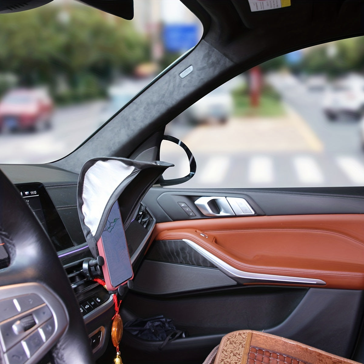 Bukiladigan Naylon Avtomobil Telefon uchun Havoga O‘rnatish, Quyoshdan Himoyalovchi, Navigatsiya, Plug-Play