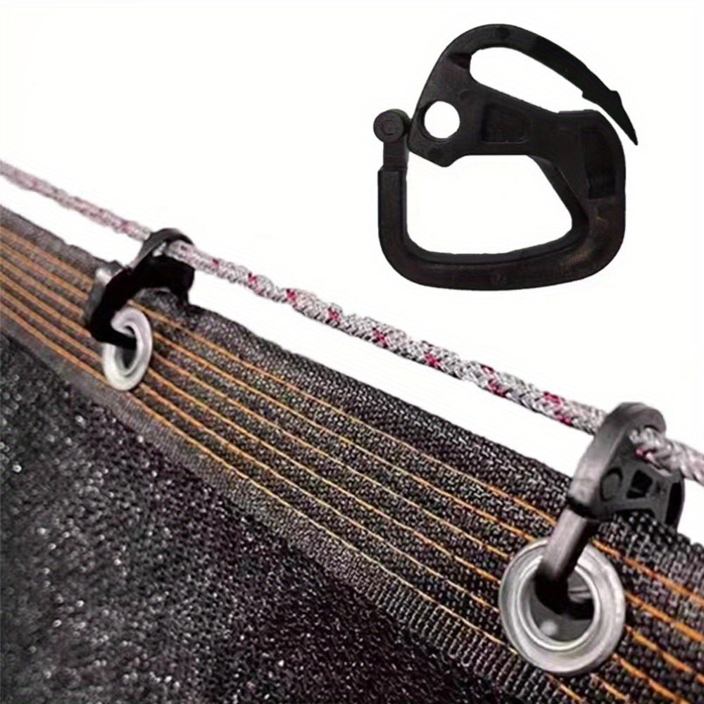 50 Plastic Shade Sail Hardware Clips for Outdoor Sunshade Hanging and Expansion