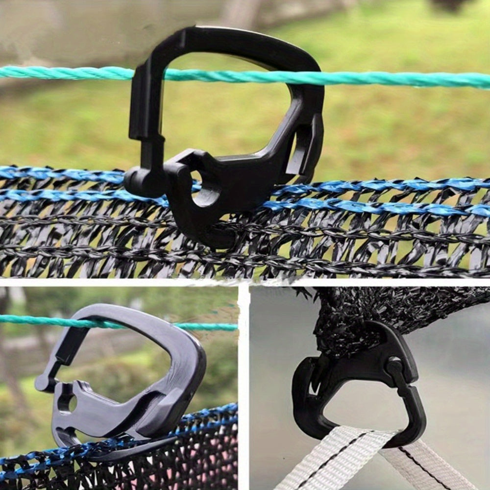 50 Plastic Shade Sail Hardware Clips for Outdoor Sunshade Hanging and Expansion