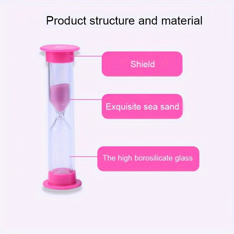 Set of 6 Small Colorful Sand Timers for Kitchen and Party Decor