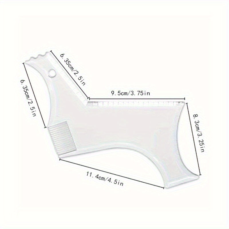 Мужской инструмент для формирования бороды с расческой, гибкий многофункциональный шаблон