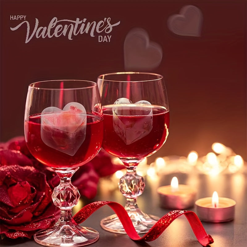 Silicone Heart-Shaped Ice Cube Mold Tray for Whiskey Cocktails Chocolates Candy Pudding Jelly