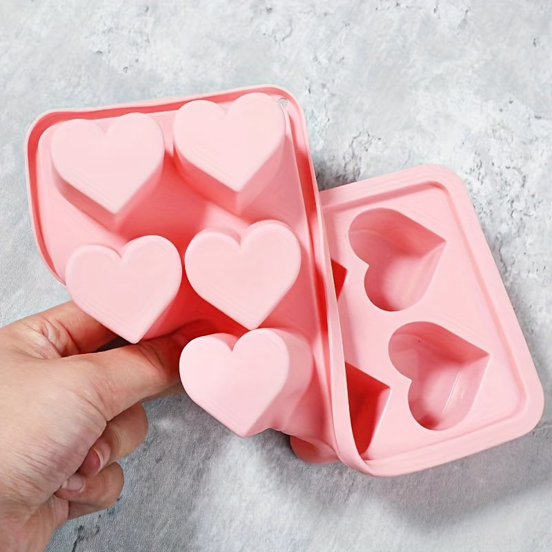 Silicone Heart-Shaped Ice Cube Mold Tray for Whiskey Cocktails Chocolates Candy Pudding Jelly