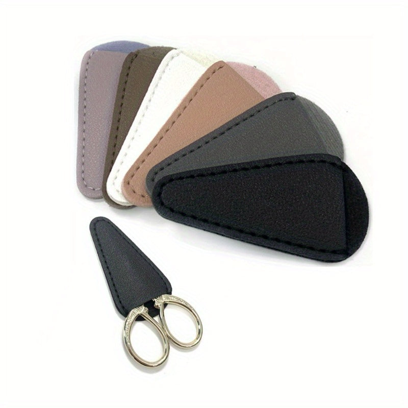 Estuche protector de cuero para tijeras y pinzas para viaje y almacenamiento