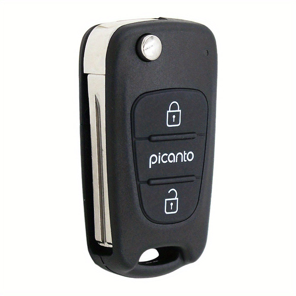 3 Button Folding Remote Key Shell Case for Kia Picanto ABS Resin