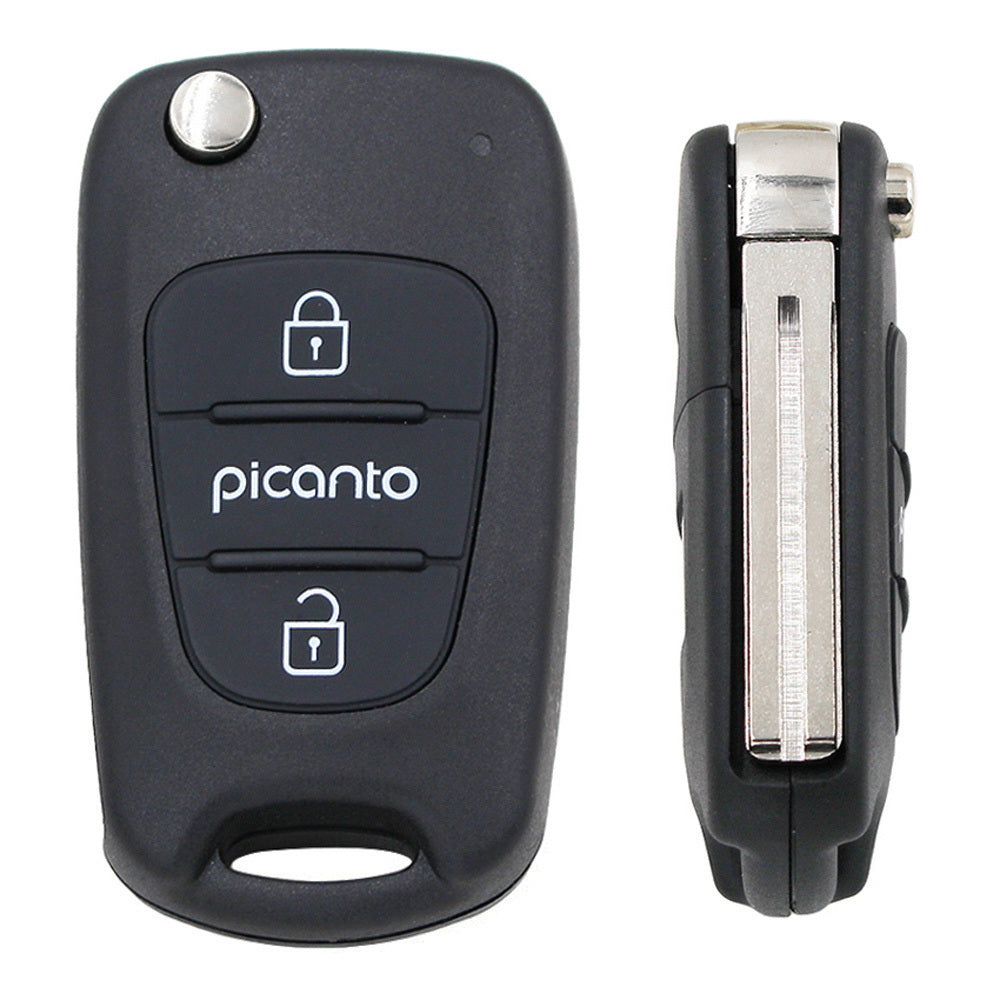 3 Button Folding Remote Key Shell Case for Kia Picanto ABS Resin