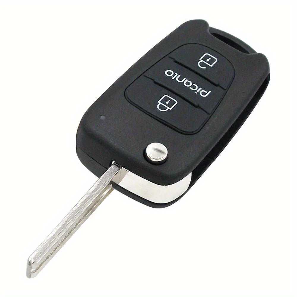 3 Button Folding Remote Key Shell Case for Kia Picanto ABS Resin