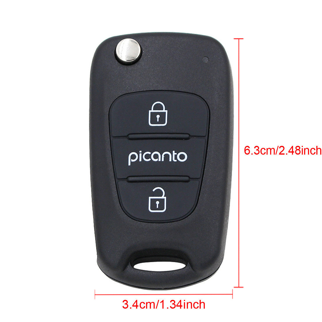 Чехол-кейс для складного пульта с 3 кнопками для Kia Picanto из ABS-пластика