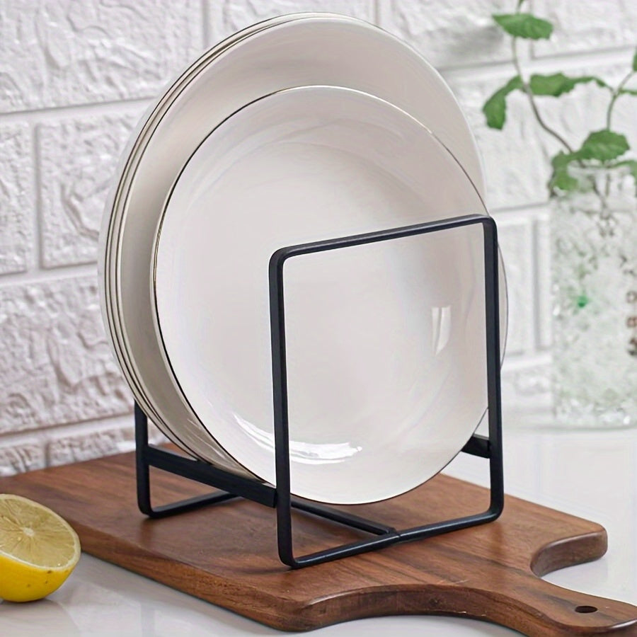 Vertical Plate Holder Kitchen Counter Dish Organizer Cupboard Storage Rack