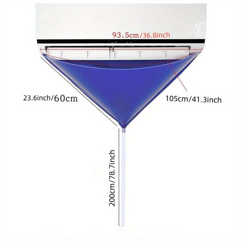 3-Piece Polyester Split AC Unit Cleaning Kit Waterproof Leak Detection Tools Cover