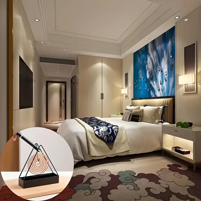 Nordic-Inspired Mosquito Coil Holder Iron Fire-Resistant Dustproof Home Decor