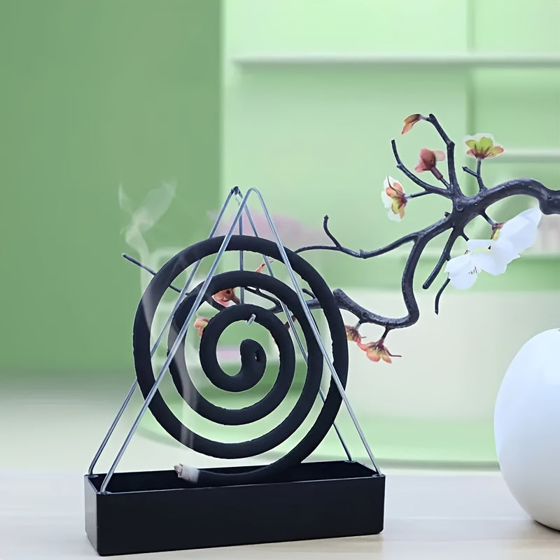 Nordic-Inspired Mosquito Coil Holder Iron Fire-Resistant Dustproof Home Decor