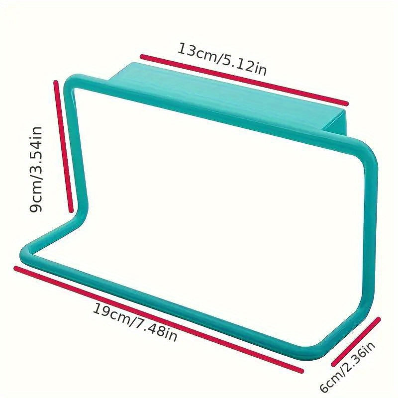 Estante de almacenamiento para puerta de armario de una pieza para cocina, baño, soporte para toallas, soporte para bolsas de basura, organizador colgante