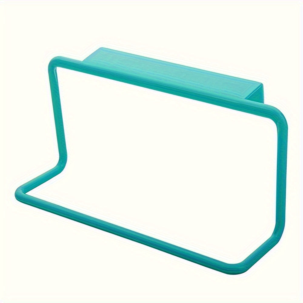 Estante de almacenamiento para puerta de armario de una pieza para cocina, baño, soporte para toallas, soporte para bolsas de basura, organizador colgante