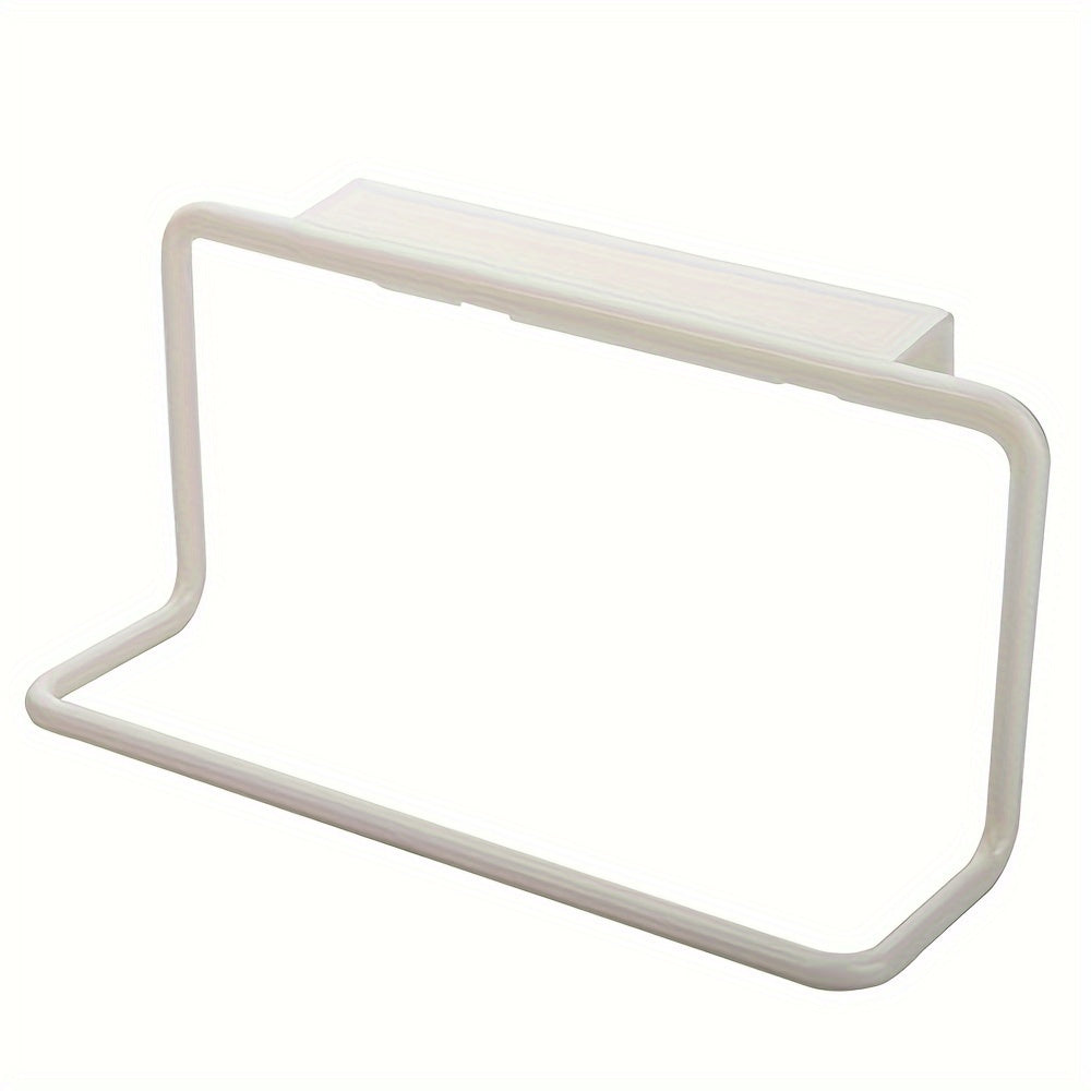 Estante de almacenamiento para puerta de armario de una pieza para cocina, baño, soporte para toallas, soporte para bolsas de basura, organizador colgante