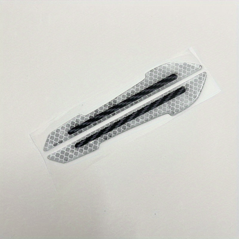 2pcs PVC Reflective Car Stickers Rearview Mirror Safety Anti-Collision Night Visibility