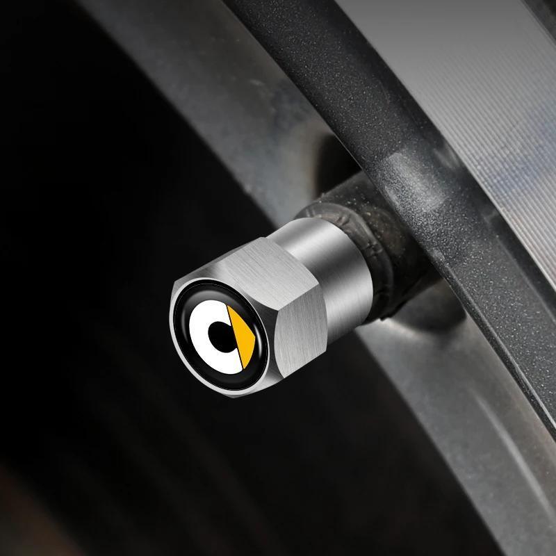 4Pcs Car Logo Wheel Tire Valve Stem Decor Accessories for Smart ForTwo