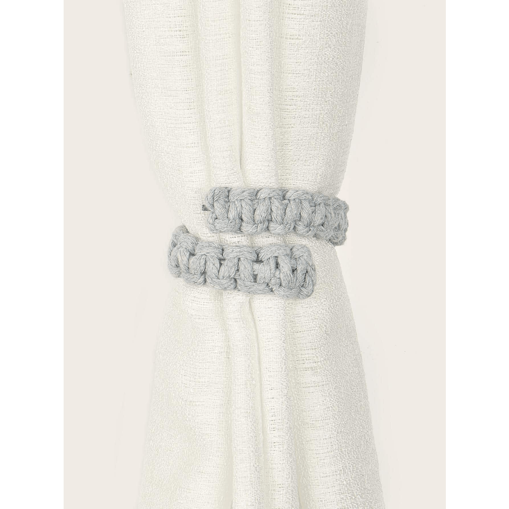 Cortina de cuerda trenzada bohemia para decoración del hogar, sujeta una sola cortina lisa